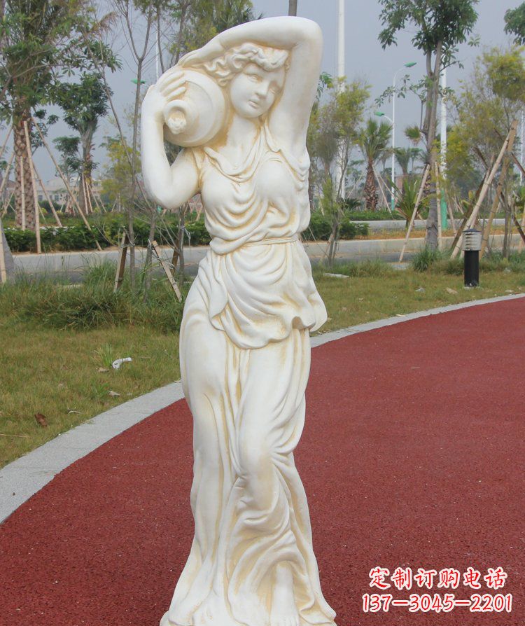 温州公园景观汉白玉仕女石雕