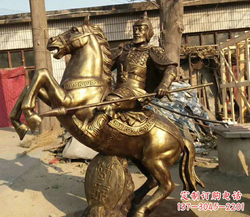 温州公园景观将军骑马铜雕