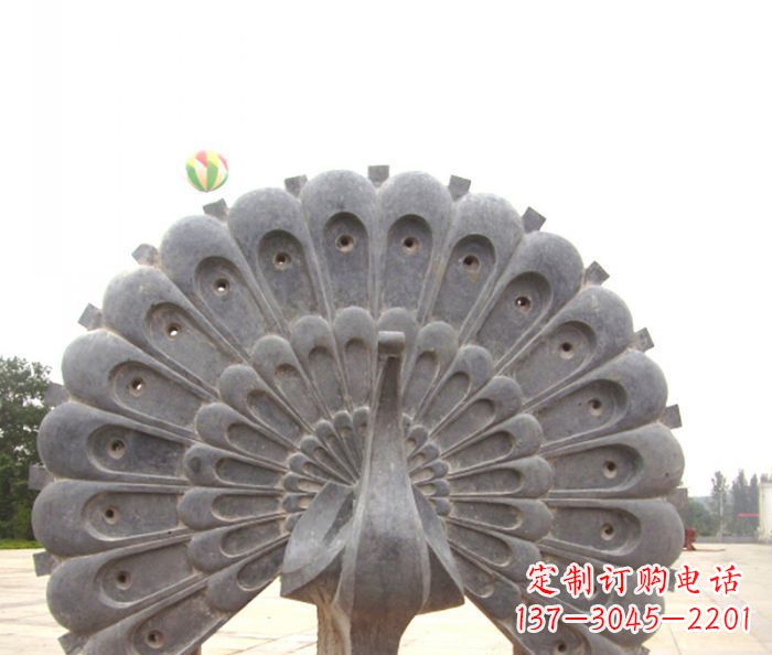 温州公园景观孔雀开屏石雕