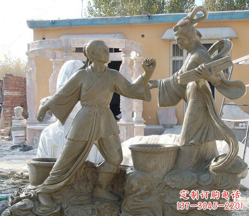 温州公园景观牛郎织女石雕
