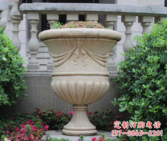 温州公园景观欧式花盆石雕