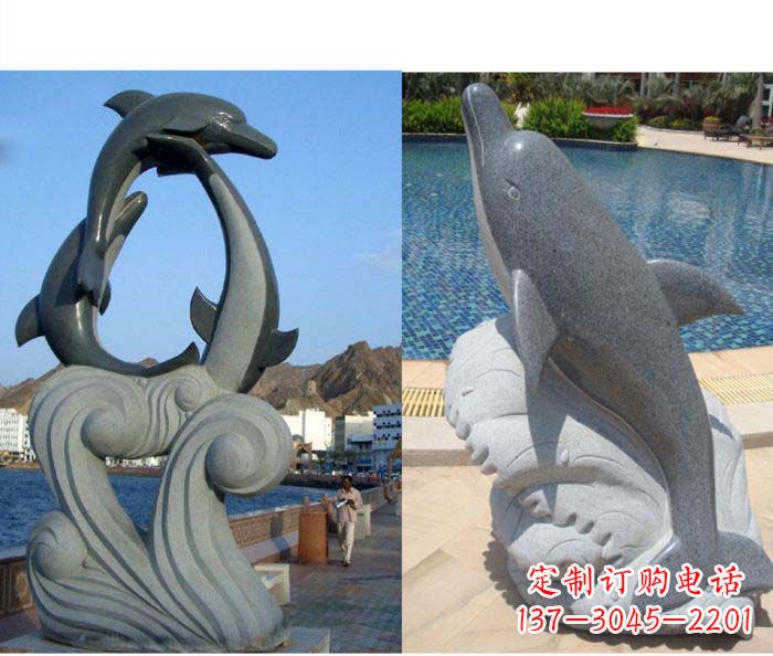 温州艺术精细 海豚雕塑