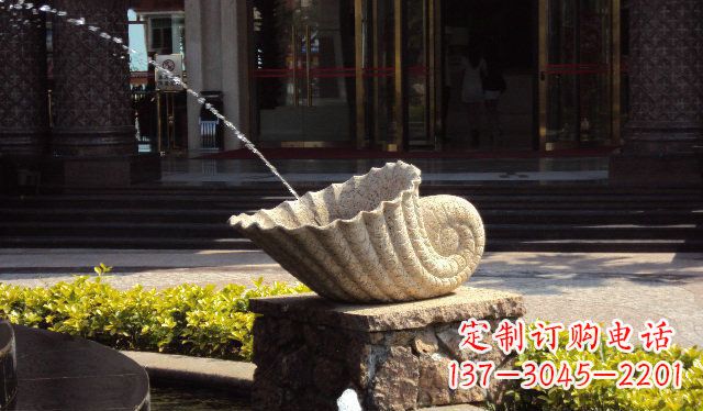 温州公园景观蜗牛喷泉石雕