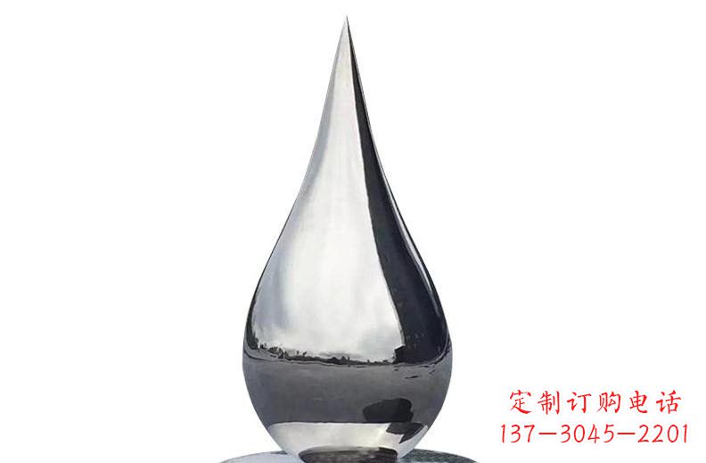 温州精湛打造，完美之作——不锈钢镜面水滴雕塑