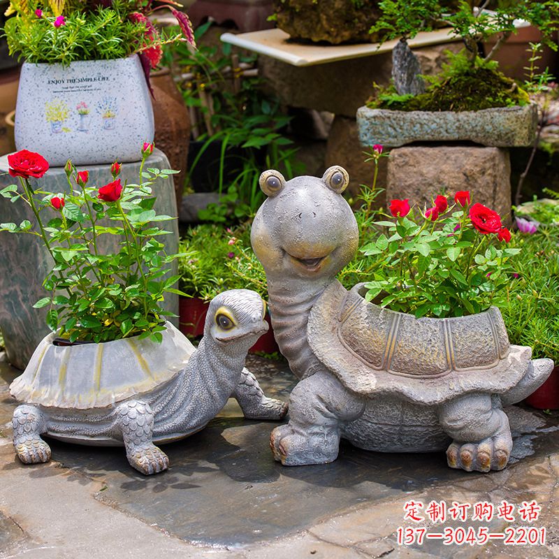 温州铸铁乌龟花盆雕塑
