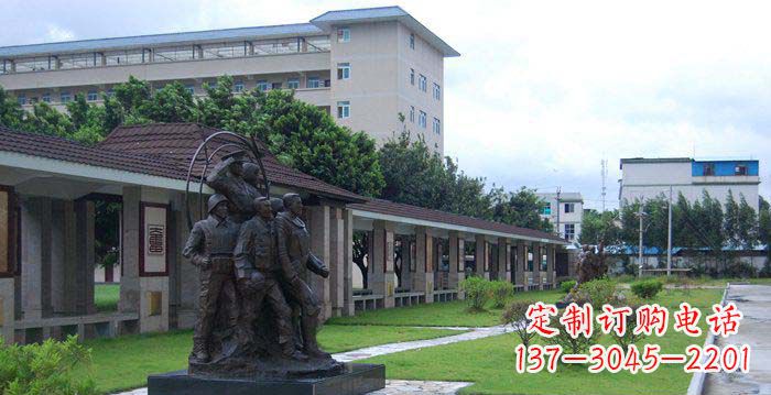 温州公园军人人物铜雕