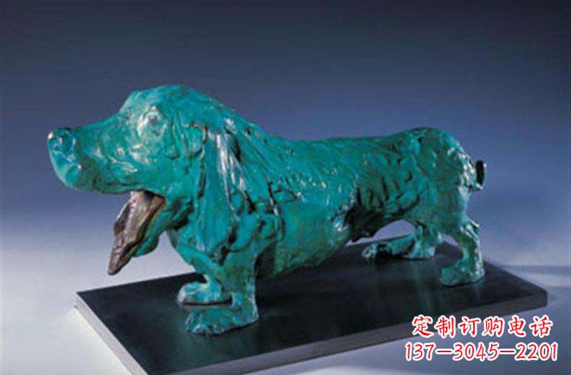 温州柯基狗铜雕艺术品