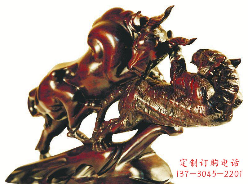 温州风格独特的铜制老虎雕塑
