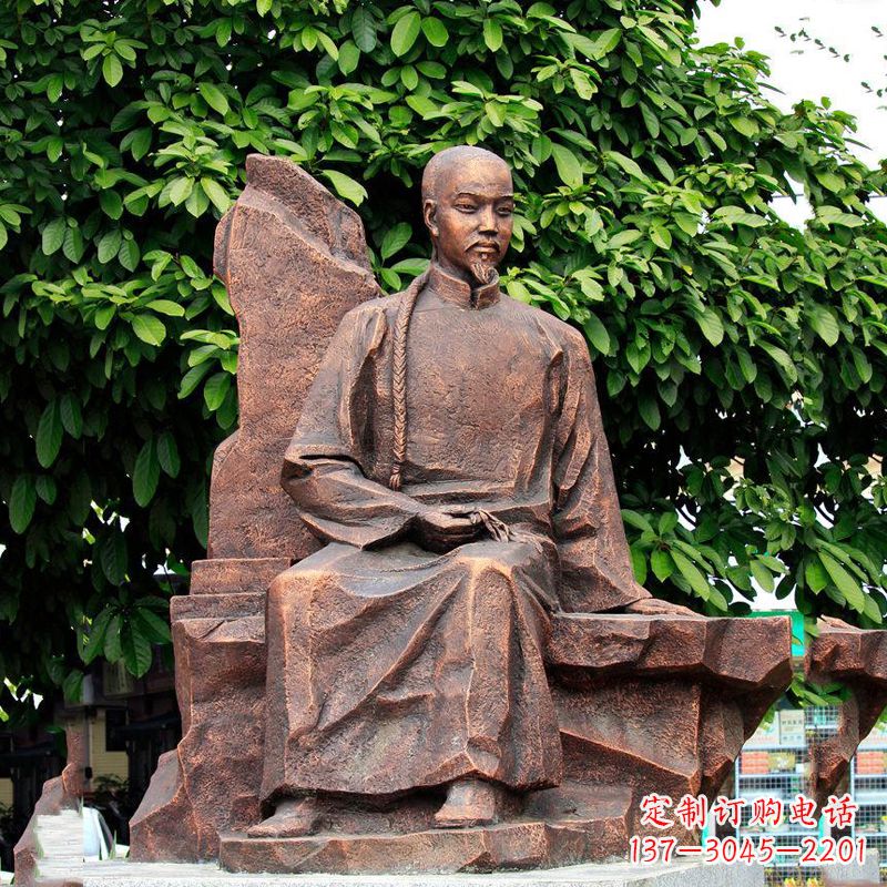 温州清朝名人叶天士纯铜雕像