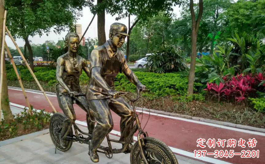 温州集休闲、健身、艺术於一体的自行车雕塑