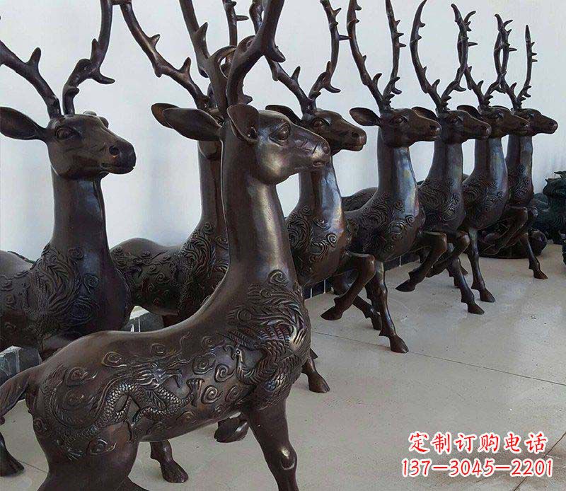 温州产品名称精美梅花鹿铜雕