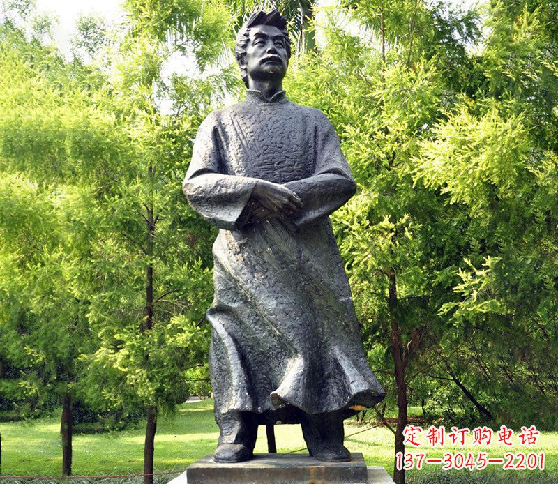 温州公园鲁迅名人铜雕