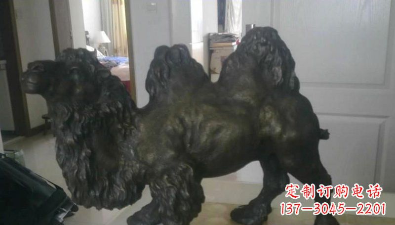 温州室外骆驼铜雕塑,为公园景观增添美感