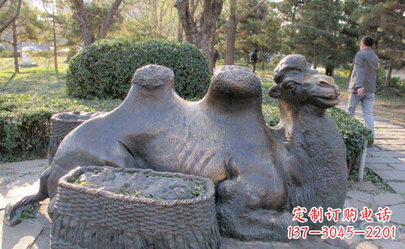 温州公园骆驼动物铜雕
