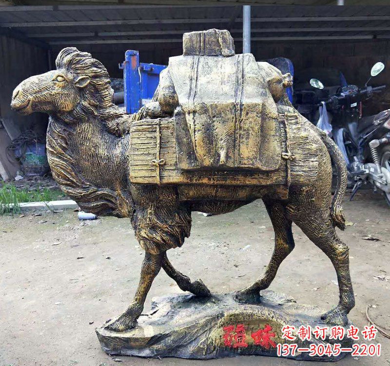 温州公园骆驼铜雕