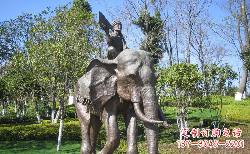 温州 令人惊叹的大象铜雕塑