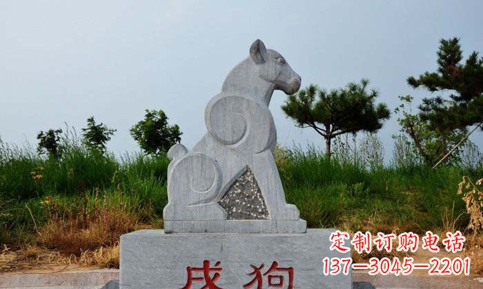 温州青石生肖动物雕塑