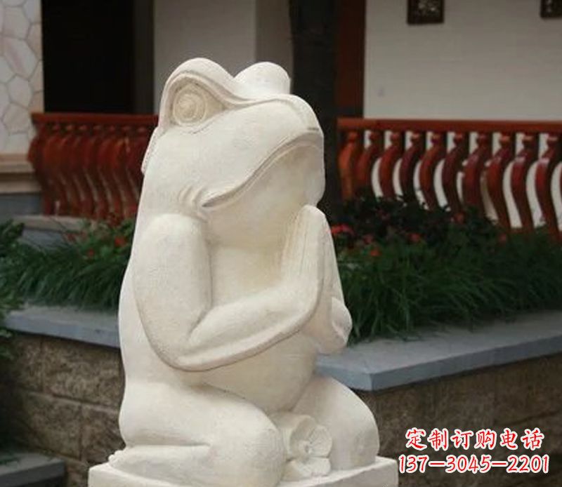 温州中领雕塑精美绝伦的青蛙石雕
