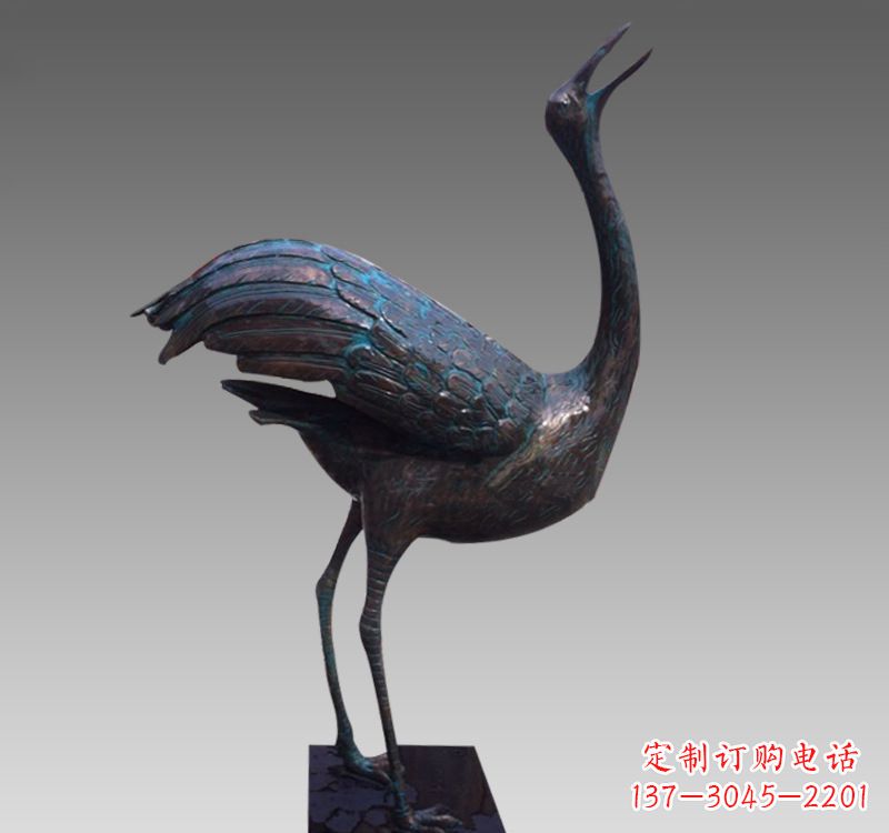 温州青铜雕刻仙鹤翱翔