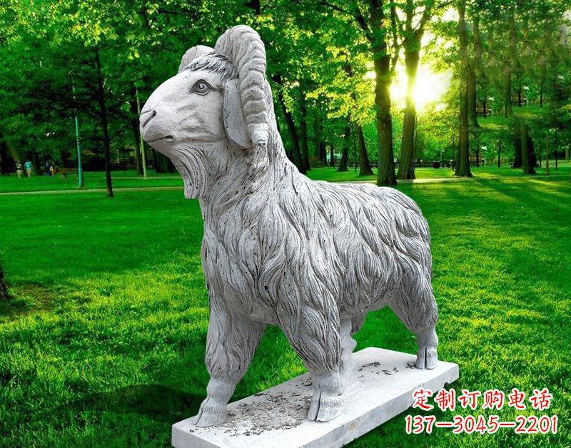 温州欣赏大自然的魅力,园林装饰,定制精美山羊石雕