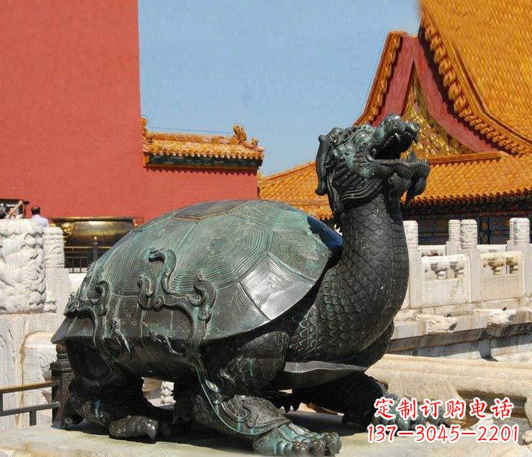 温州精美铜雕龙龟,给你公园独特色彩