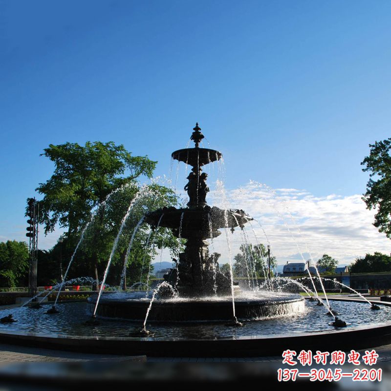 温州精美喷泉雕塑,点缀公园美景