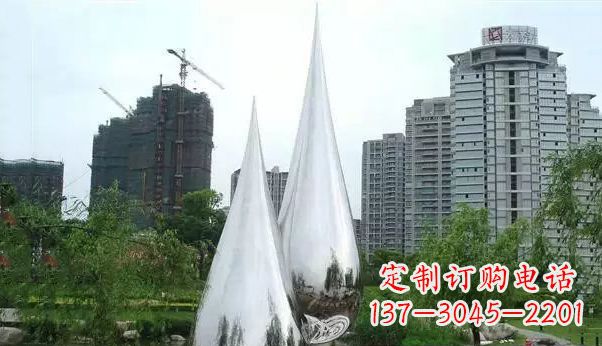 温州不锈钢水滴雕塑