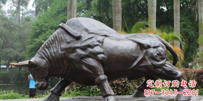 温州拓荒牛精美铜雕