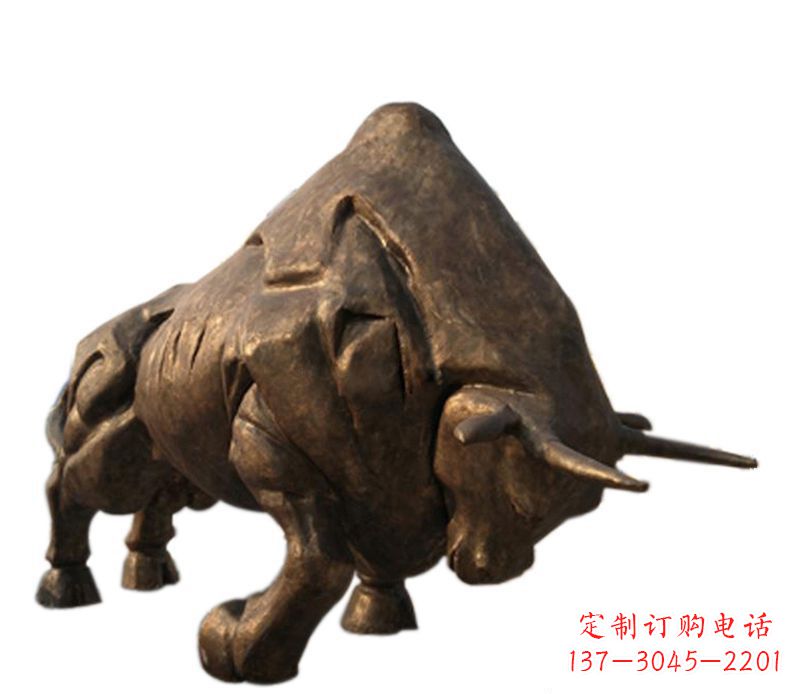 温州铜雕独特的历史图案——拓荒牛雕塑