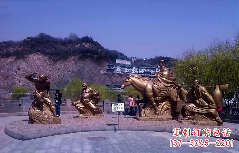温州精美铜雕唐僧师徒小品