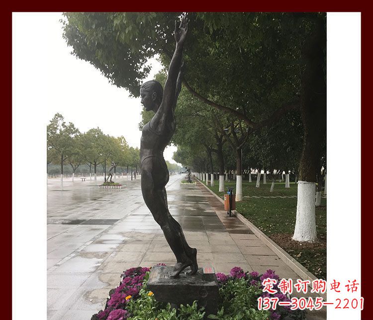 温州公园跳水运动员铜雕