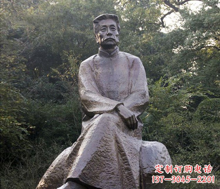 温州高贵雄伟,全球首创,鲁迅人物铜雕塑