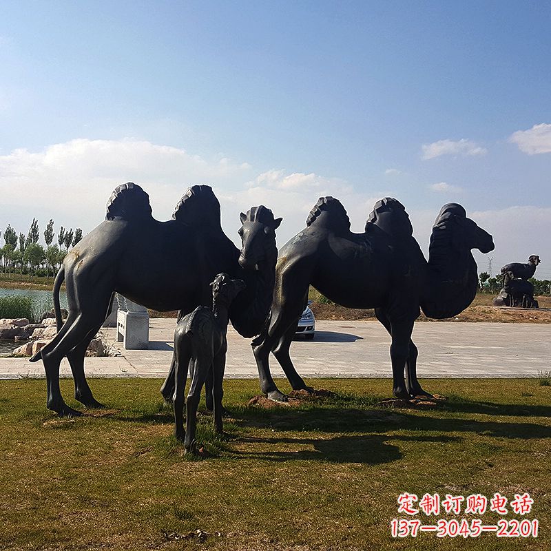 温州公园铜雕骆驼景观动物雕塑