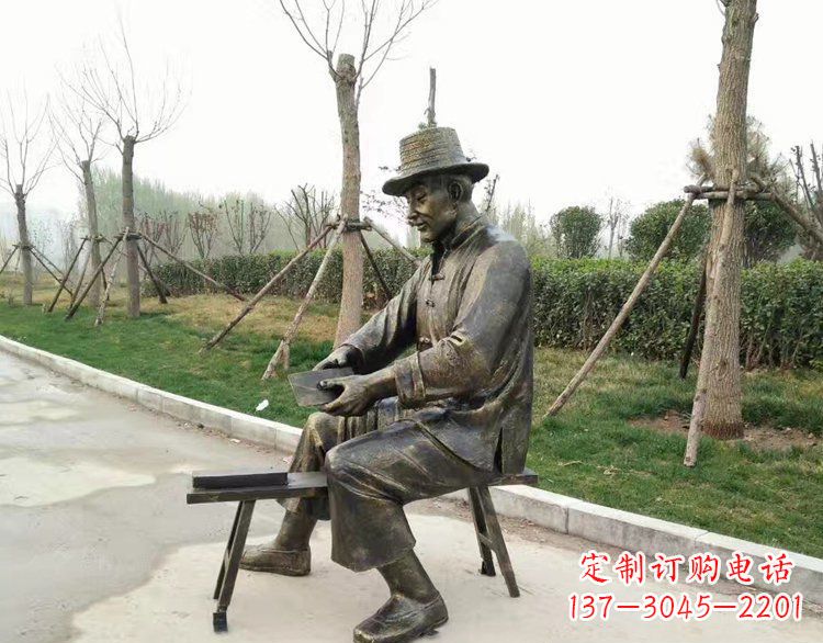 温州铜雕老人雕塑