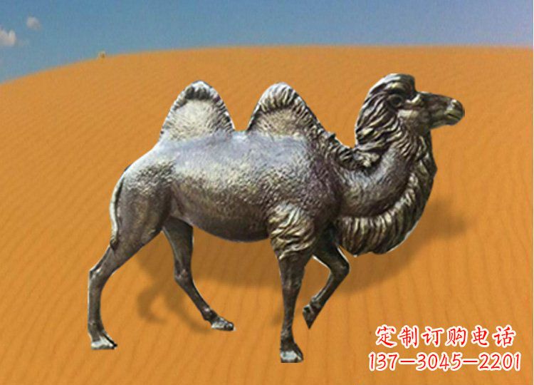 温州公园铜雕沙漠骆驼动物雕塑