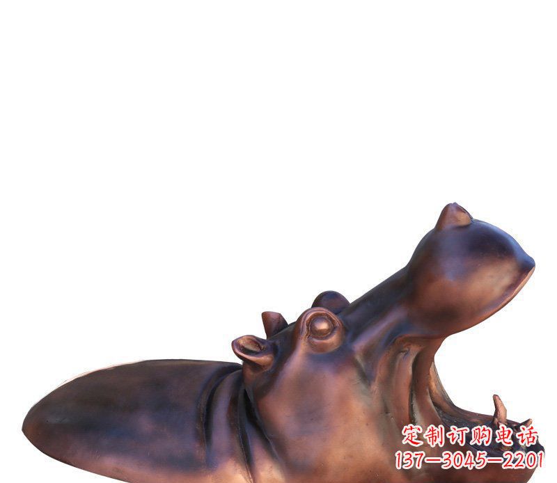 温州产品名称铜质河马雕塑