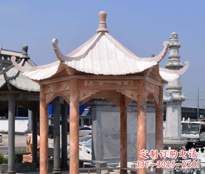 温州中领雕塑设计凉亭雕塑,清新简约添美感