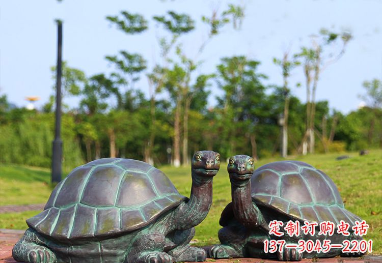 温州公园乌龟铜雕