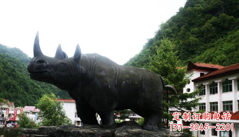 温州艺术犀牛石雕