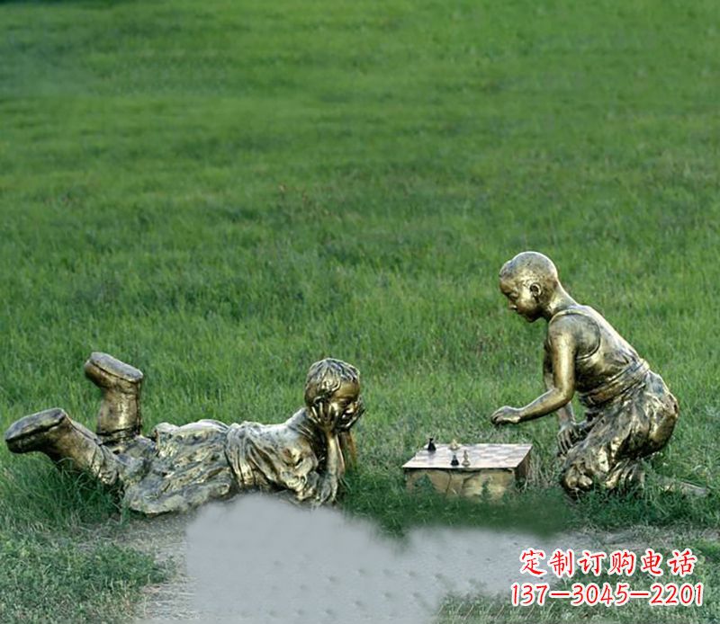 温州优雅精致的儿童铜雕