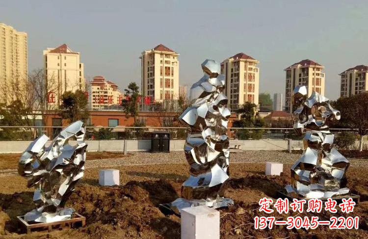 温州定制公园小区不锈钢太湖石雕塑