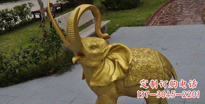温州呈现自然之美的小象铜雕