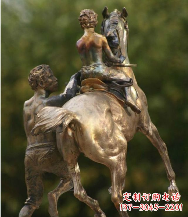 温州浪漫无限,精致骑马铜雕
