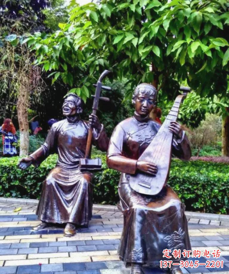 温州以音乐为灵感原点的二胡铜雕