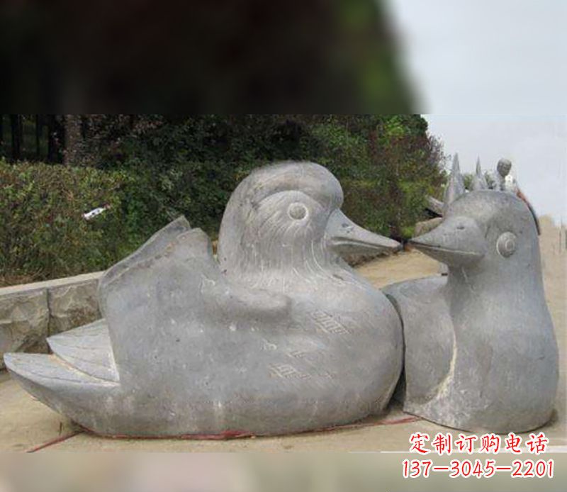 温州中领雕塑传统鸳鸯石雕