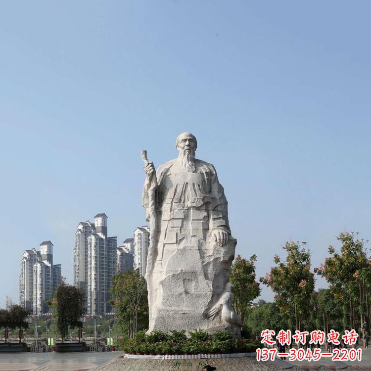 温州具有历史意义的画家齐白石汉白玉雕像