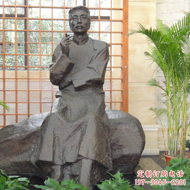 温州中领雕塑|传承历史文化的鲁迅铜雕像