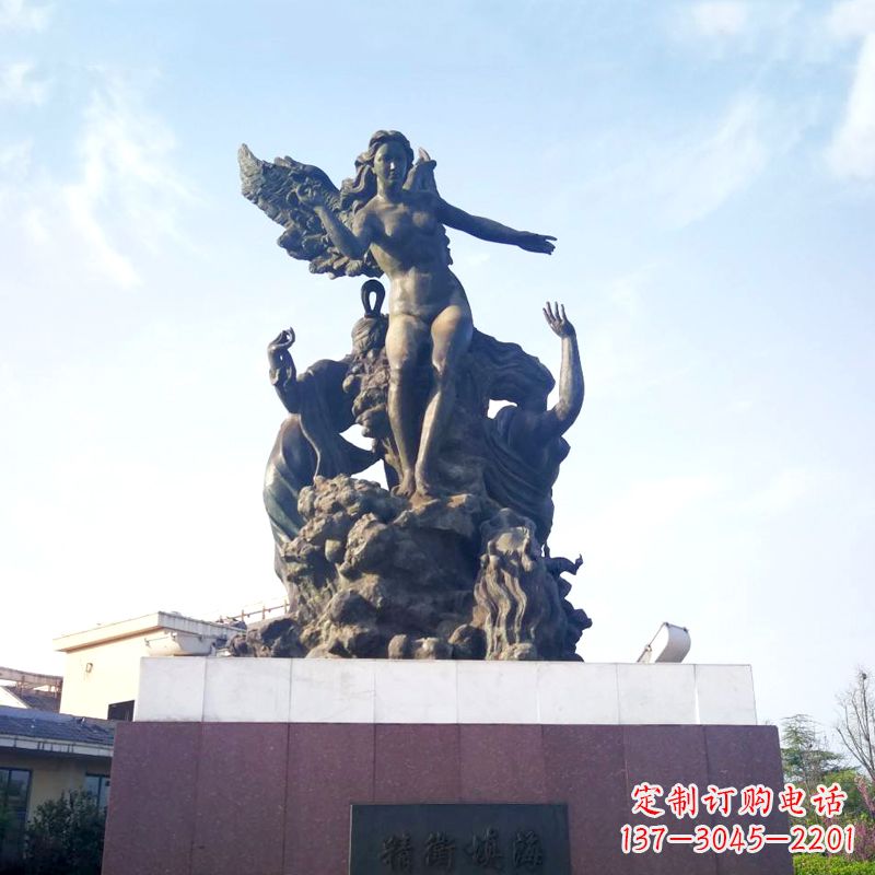 温州雕刻传说——精卫填海景观雕塑