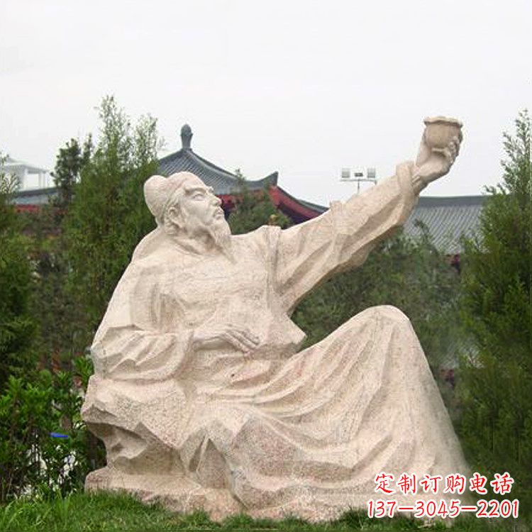温州以李白石雕彰显高雅艺术