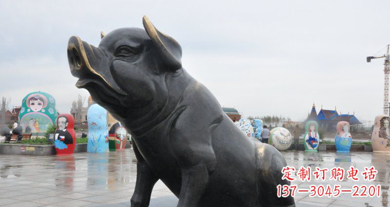 温州活力四射的动物铜雕塑